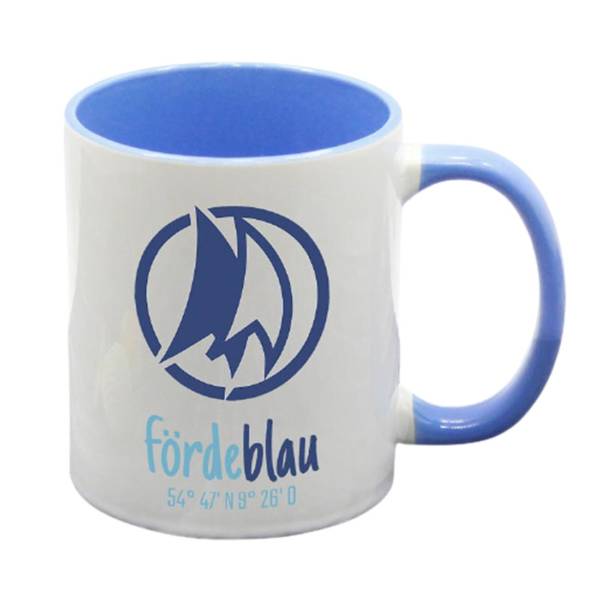Becher mit Fördeblau Segeln