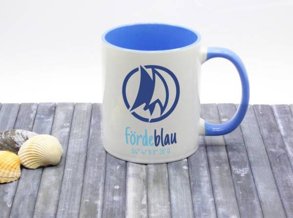 Becher mit Fördeblau Segeln