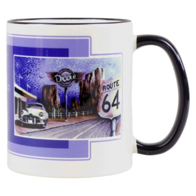 Pixel-Art Tasse im 8-bit Design als Geschenkidee ‘Route 64’, 330 ml