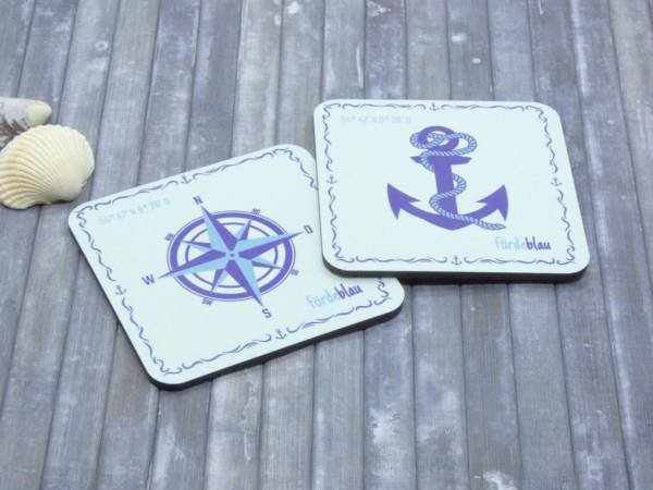 Maritime Untersetzer im Zweier-Set