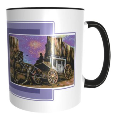 Pixel-Design Tasse als Geschenk für Retro-Gamer und Nerds ‘The West is not too wild’, 330ml