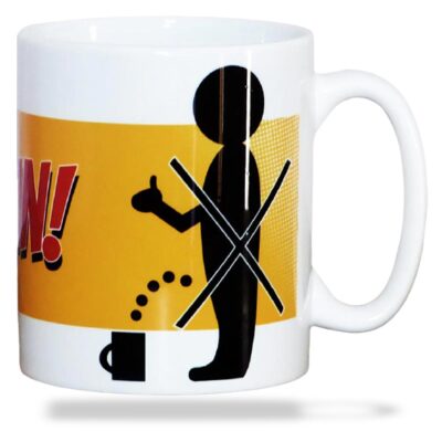 Verrückte Tasse ‘Nicht in den Kaffee pinkeln’, Kaffeebecher originell und auffällig, 300ml