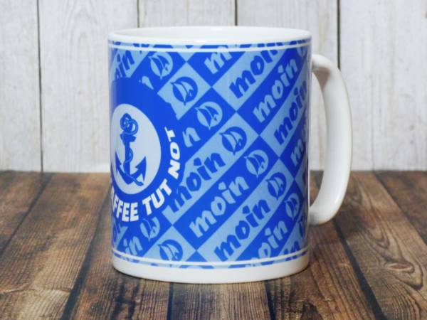 Tasse maritim Moin mit Anker