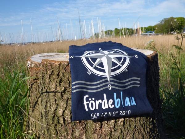 Fördeblau Herrenshirt mit Kompassrose