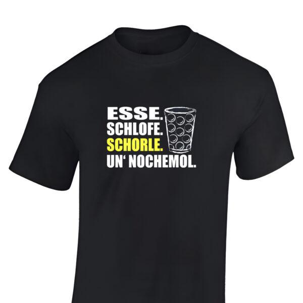 Herren Pfalz T Shirt mit Pfälzer Schorleglas und lustigem Spruch auf Pfälzisch | 100% Baumwolle