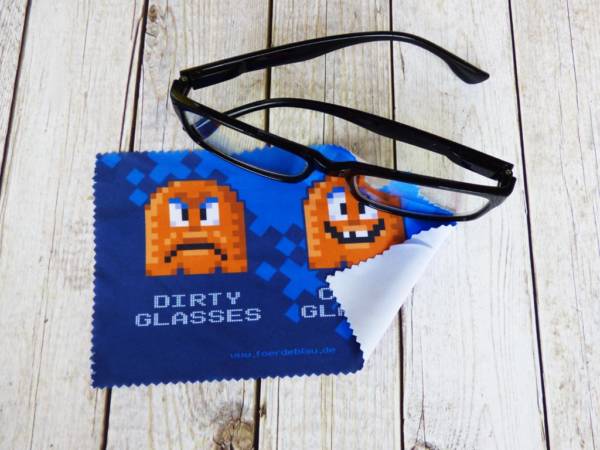 Brille Reinigungstuch mit Pixel-Artwork