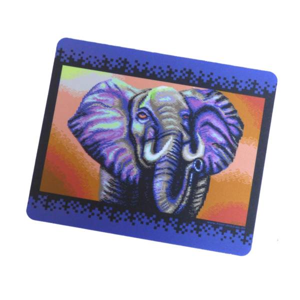Pixel-Kunst Mousepad Tischunterlage mit Elefanten Motiv
