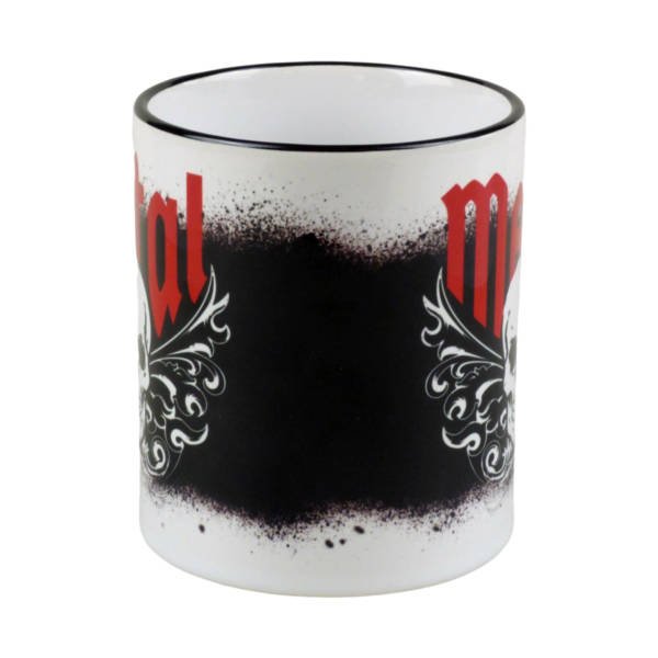 Heavy Metal Tasse mit Totenkopf-Motiv aus Keramik