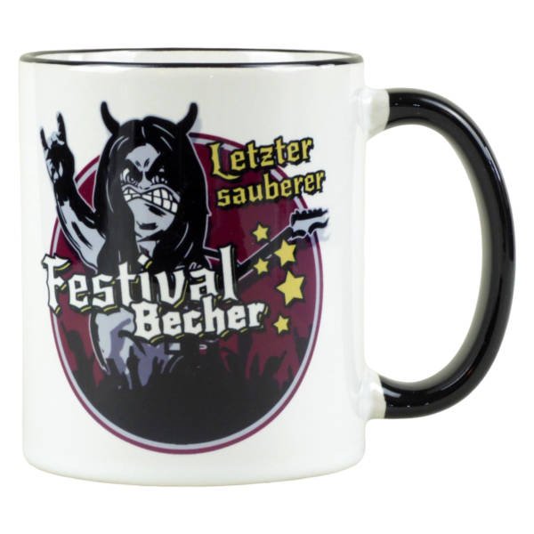 Kaffeebecher für Musik-Festival-Fans: „Letzter sauberer Festival Becher“