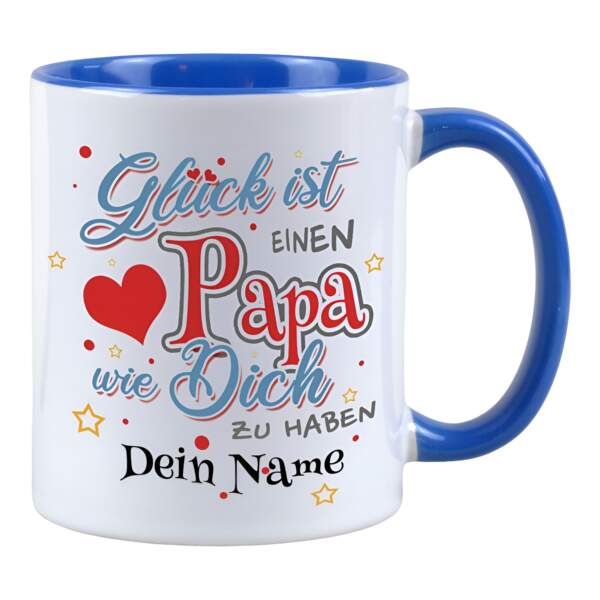 Personalisierte Tasse für Papa – Individuell mit Namen aus Keramik, 330ml