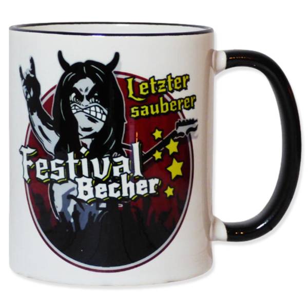 Kaffeebecher für Musik-Festival-Fans: „Letzter sauberer Festival Becher“