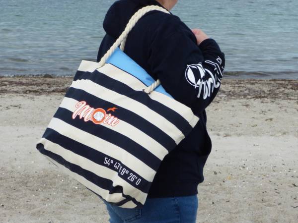 Maritim gestreifte Moin Tasche