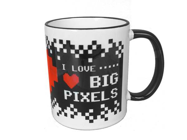 Nerdige Pixel-Style Tasse
