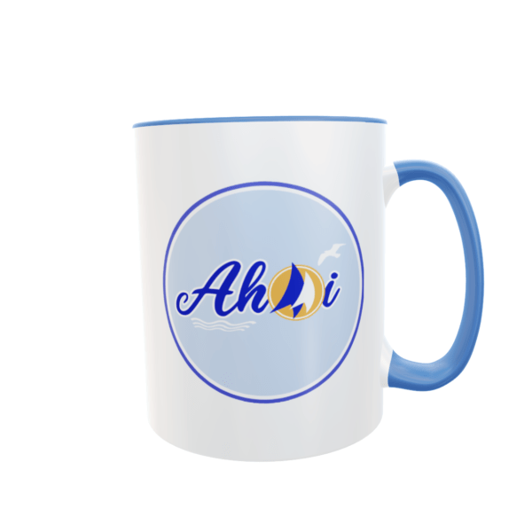 Ahoi – Kaffeetasse maritim mit Segeln und Möwe für Fans von Nordsee und Ostsee