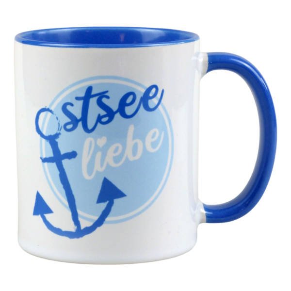 Ostsee Tasse mit Anker Motiv Design als maritimes Geschenk, 330ml