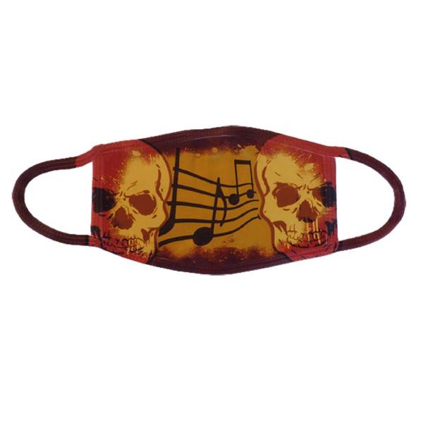 Skull Behelfsmaske mit Musiknoten