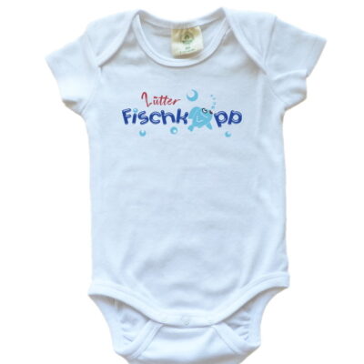 Babystrampler norddeutsch bedruckt “Lütter Fischkopp”