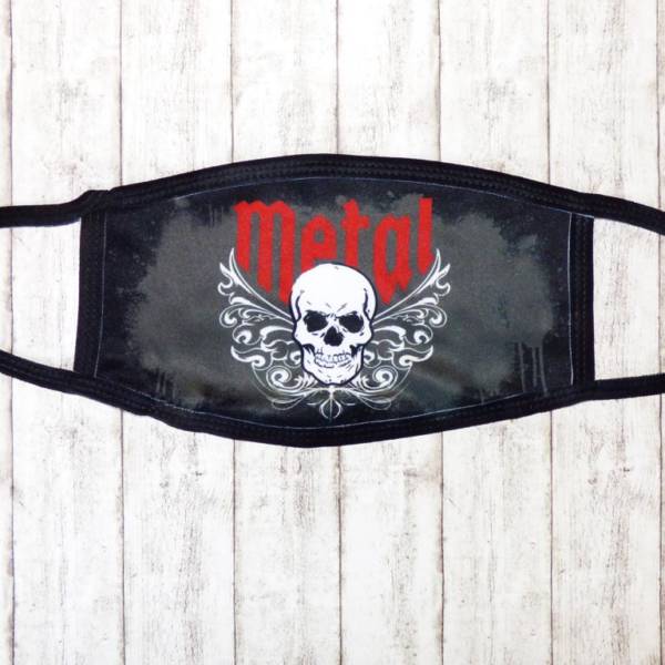 Heavy Metal Skull Mund-Nasen-Maske / Stoffmaske