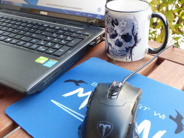 Maritimes Mousepad blau
