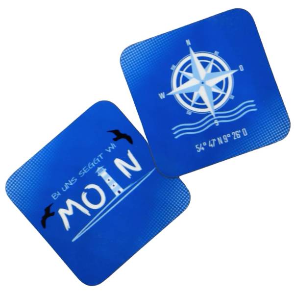 Maritime Untersetzer im Moin Design als Geschenk 9x9cm 