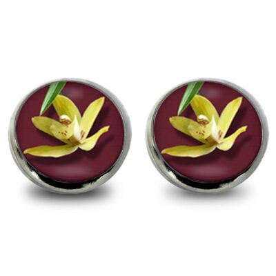 Orchideen Blüten Modeschmuck Ohrstecker für Damen