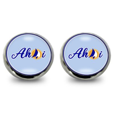 Maritime Statement Ohrstecker/Ohrschmuck mit Ahoi/Segel-Motiv