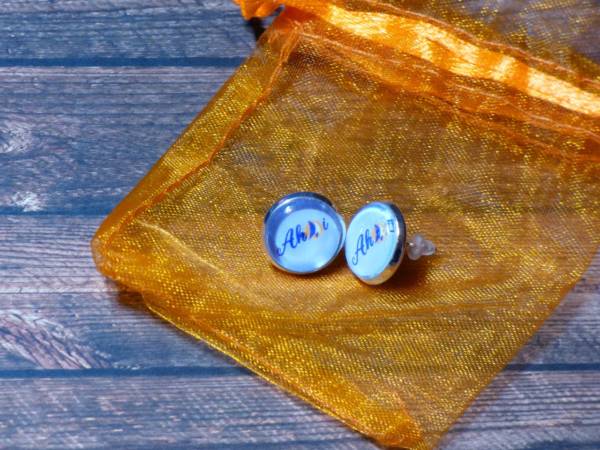Maritime Statement Ohrstecker/Ohrschmuck mit Ahoi/Segel-Motiv