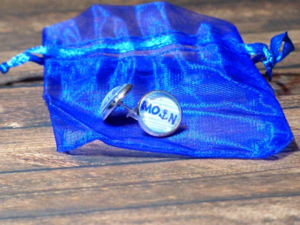 Anker Ohrringe/Modeschmuck für Männer und Frauen mit Schriftzug 'Moin'