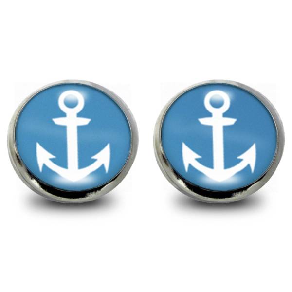 Maritime Ohrstecker mit Anker als Modeschmuck