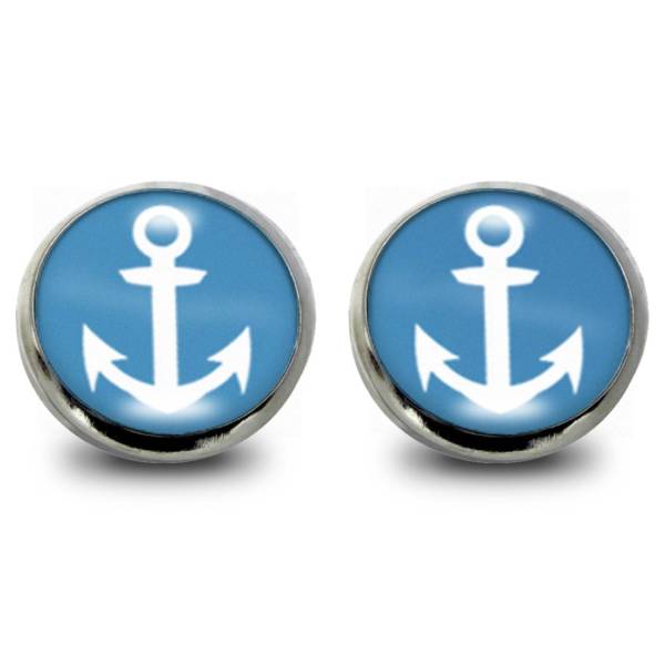 Maritime Ohrstecker mit Anker als Modeschmuck