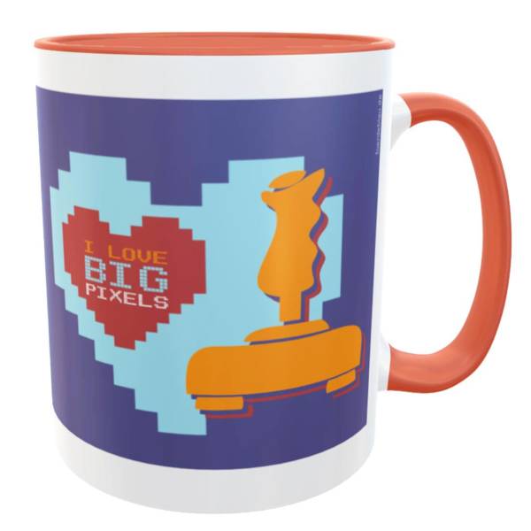 Geschenk für Gamer - Tasse im Pixel Art Design für Retro Nerds, 330ml