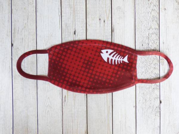 Community Maske rot mit Fischgräte
