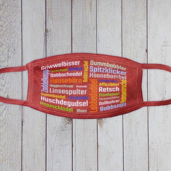 Lustige Pfalz Maske mit pfälzischen Schimpfwörtern