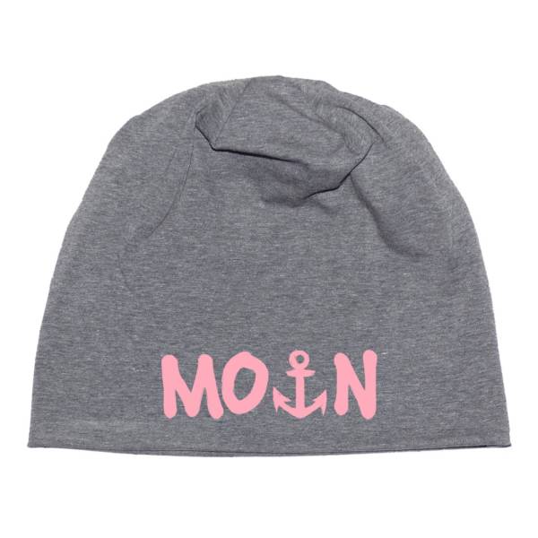 Moin Mütze in Rosa mit Anker
