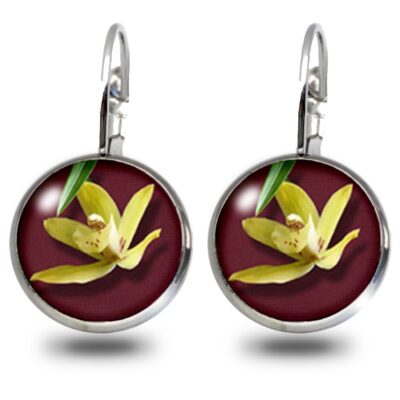 Orchideen Blüten Modeschmuck Ohrringe/Brisuren für Damen