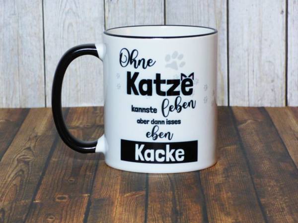 Lustige Katzentasse mit Spruch