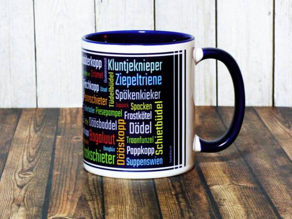 Keramik Tasse Norddeutsch plattdeutsch