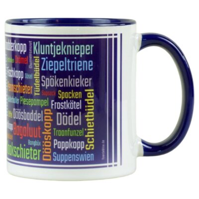 Plattdeutsche Schimpfwörter auf einer lustigen Tasse als Geschenk, 330ml