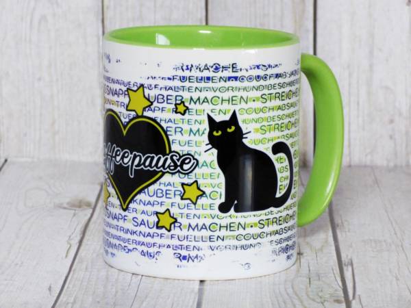 Kaffeetasse schwarze Katze