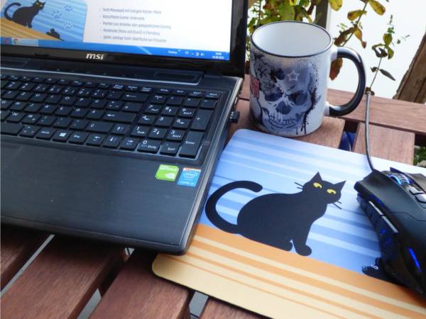 Mousepad mit Katzen-Motiv