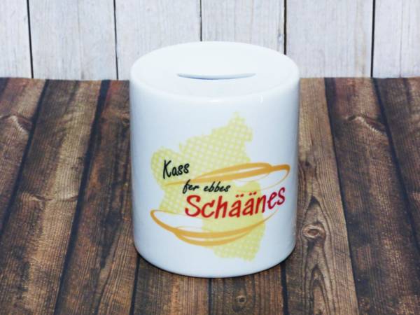Lustige Spardose im Pfälzer Dialekt