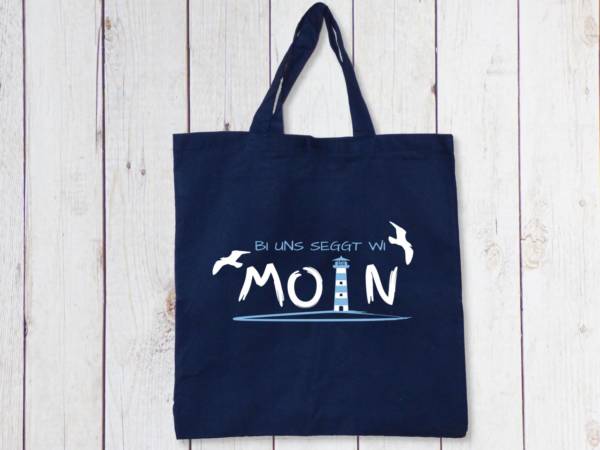 Maritime Moin Tasche aus Baumwolle 38x40cm