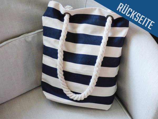 Maritime Strandtasche mit Streifen
