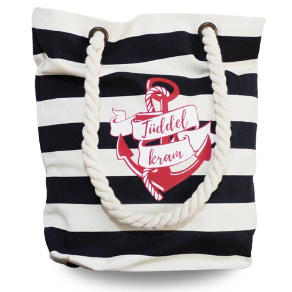 Schultertasche maritim gestreift
