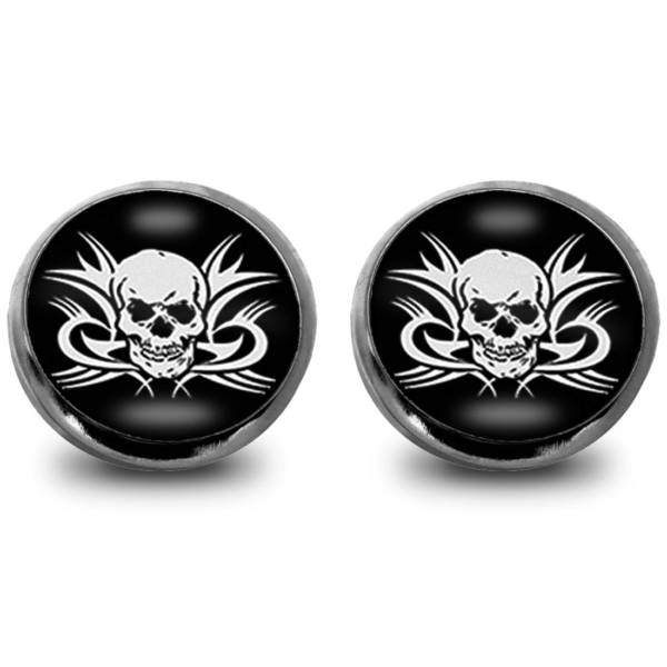 Totenkopf Cabochon Modeschmuck Ohrstecker