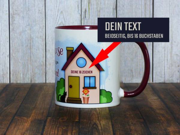 Tasse individueller Text 16 Zeichen