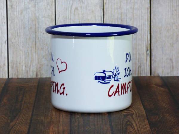 Geschenktasse mit Camping-Spruch
