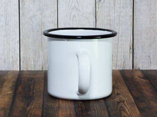 Zweifarbige Emaille Tasse Camping