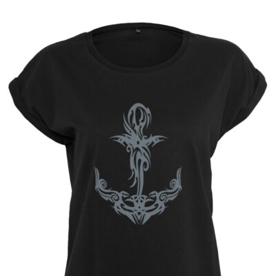 Maritimes Damen Shirt mit Anker im Tribal Design | Coole und ausgefallene Geschenke für Meer Liebhaber