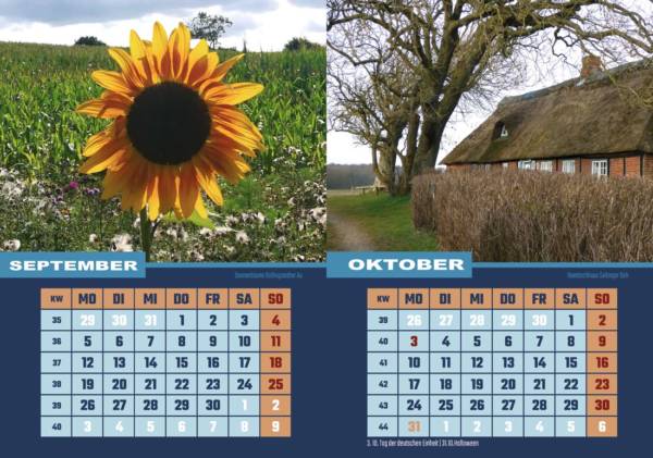 Fördeblau Kalender September und Oktober